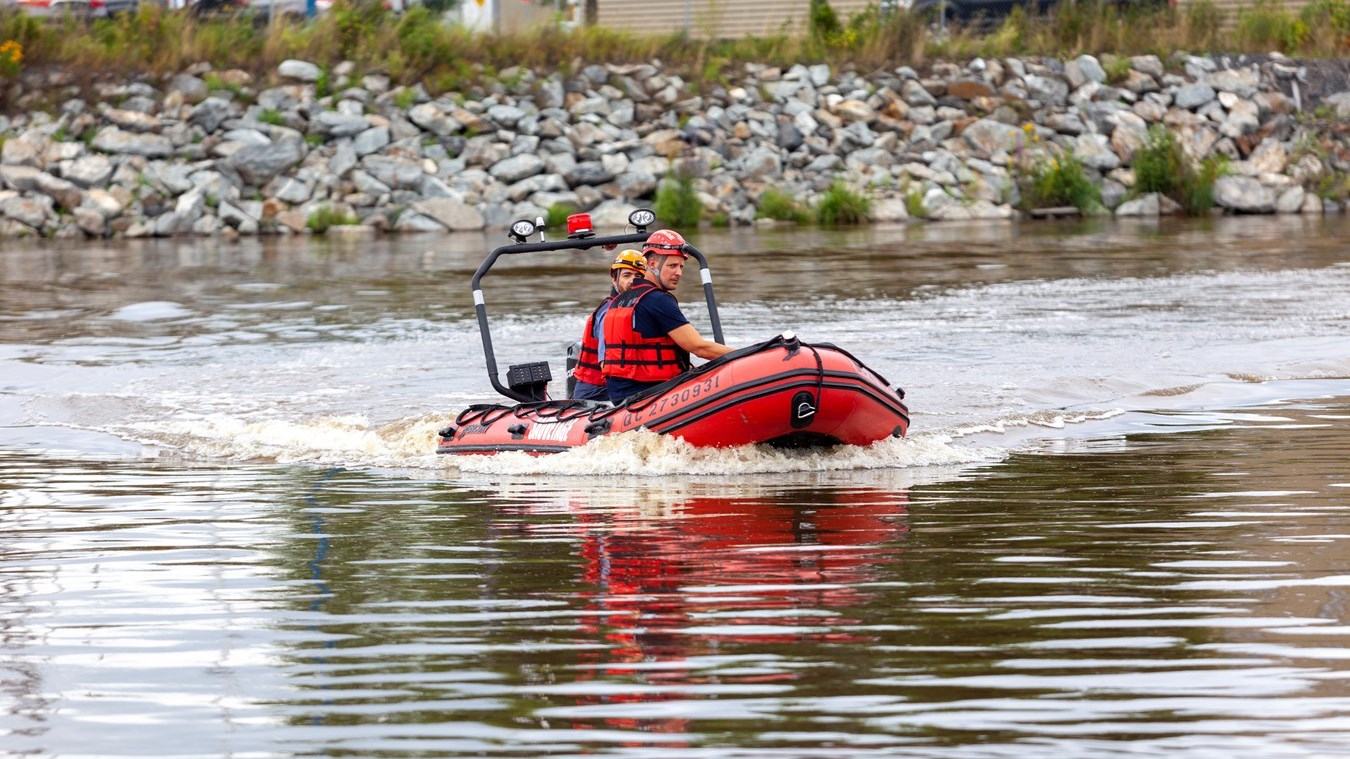 Les pompiers de Saint-Georges recommandent de ne pas naviguer sur la rivière Chaudière pour le moment
