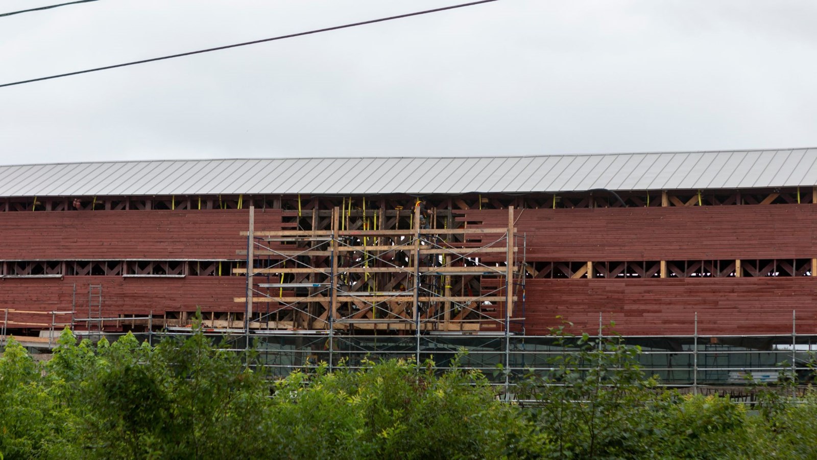 Réfection du pont couvert Perrault: le chantier va rondement
