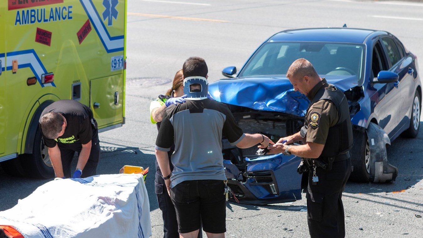 Collision sur le boulevard Lacroix à Saint-Georges