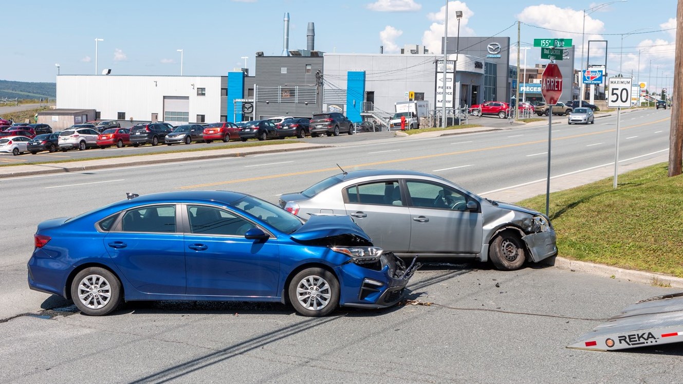 Collision sur le boulevard Lacroix à Saint-Georges
