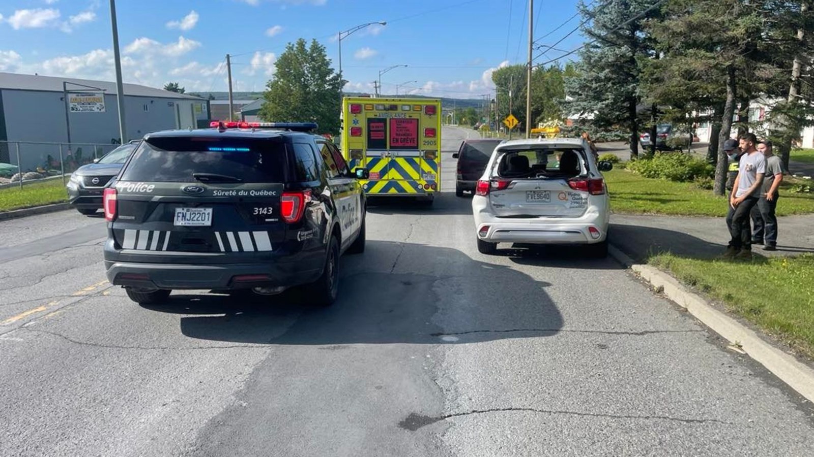 Accident sur la 6e avenue Nord.
