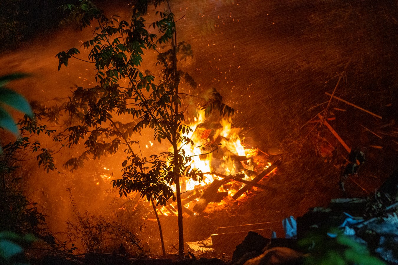 Un feu à ciel ouvert illégal à Beauceville