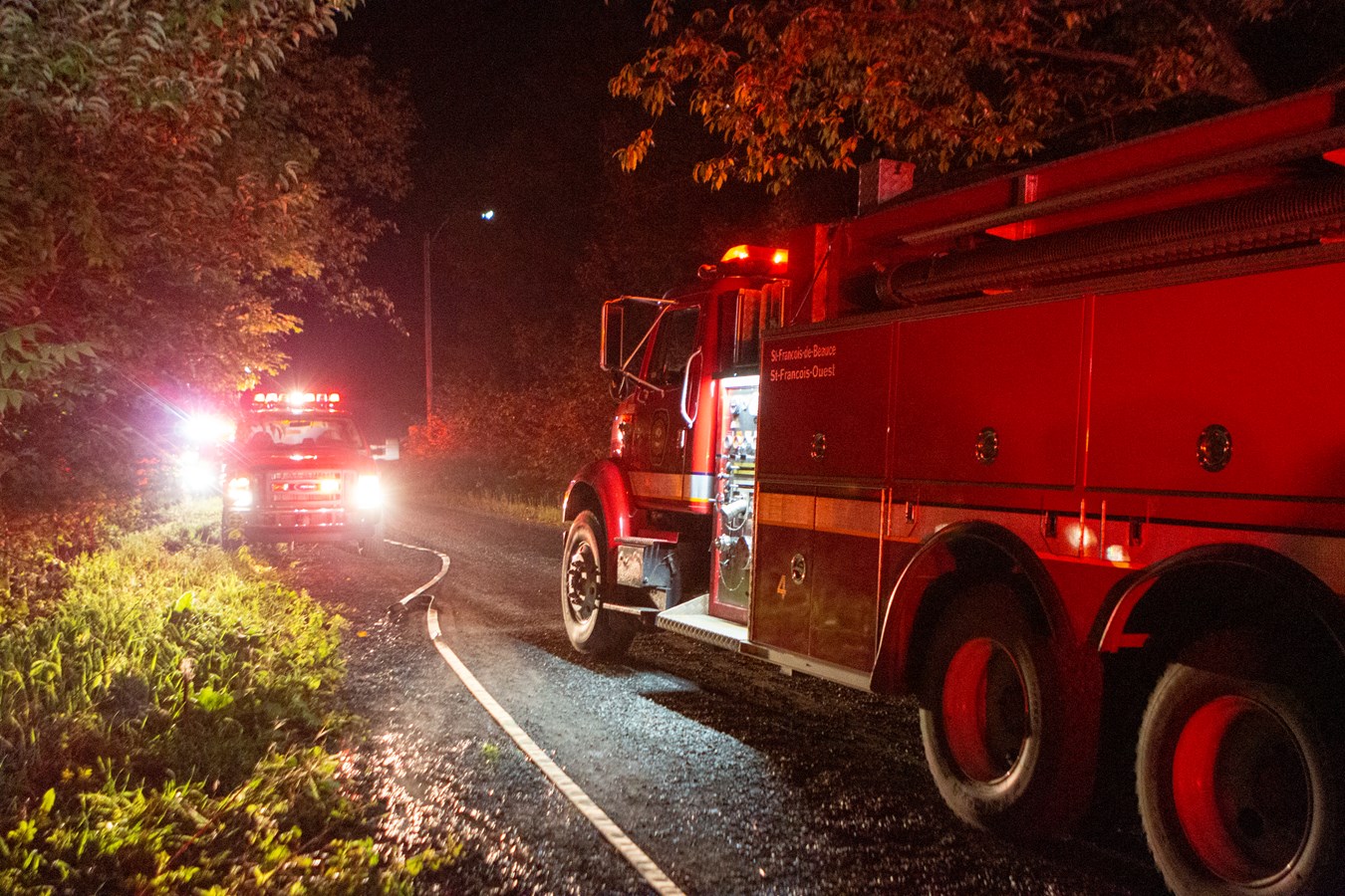 Un feu à ciel ouvert illégal à Beauceville