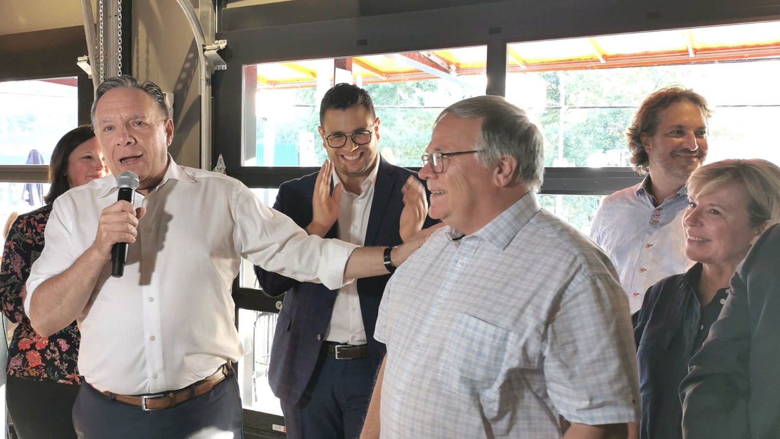 Campagne électorale: François Legault s'arrête en Beauce