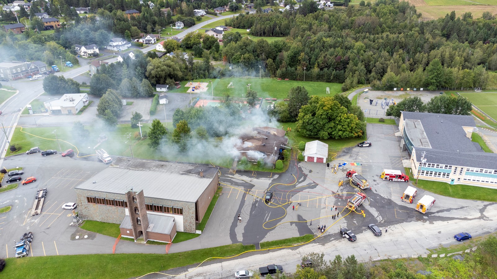 Le presbytère de Saint-Benoit-Labre détruit par les flammes