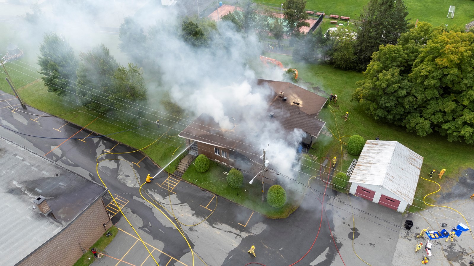 Le presbytère de Saint-Benoit-Labre détruit par les flammes