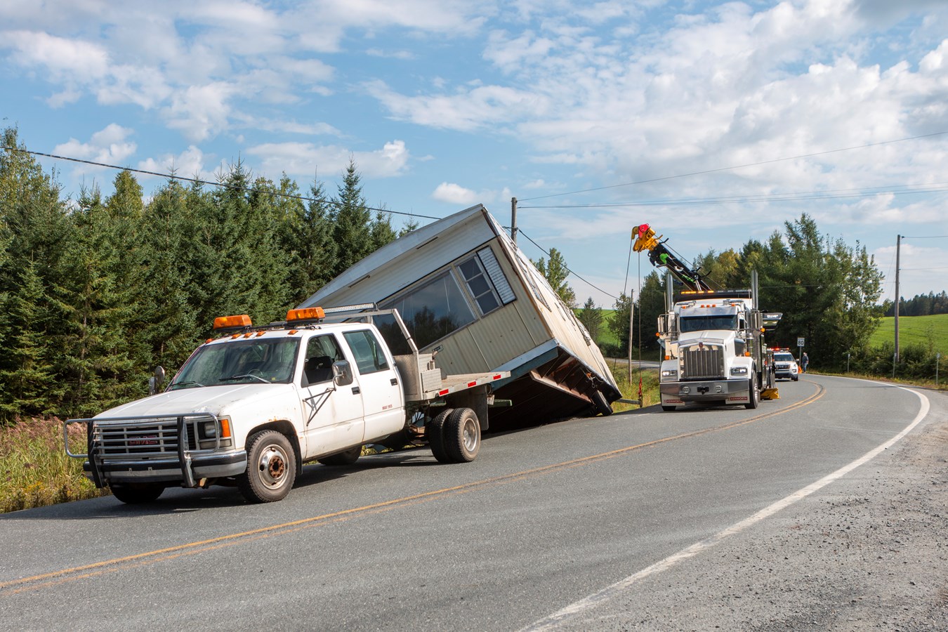 Sortie de route sur l'avenue Lambert à Beauceville