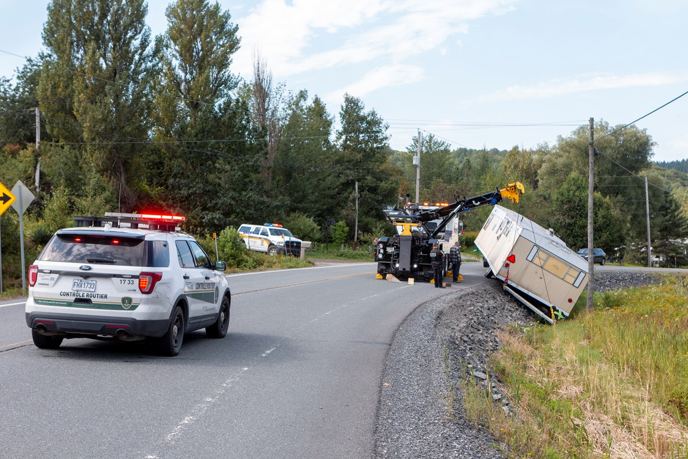 Sortie de route sur l'avenue Lambert à Beauceville