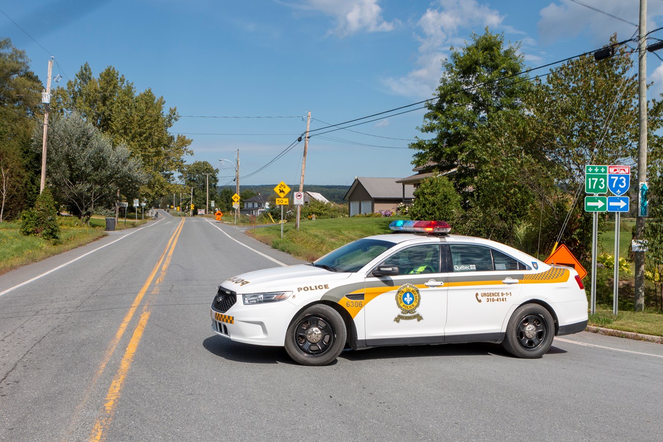 Sortie de route sur l'avenue Lambert à Beauceville
