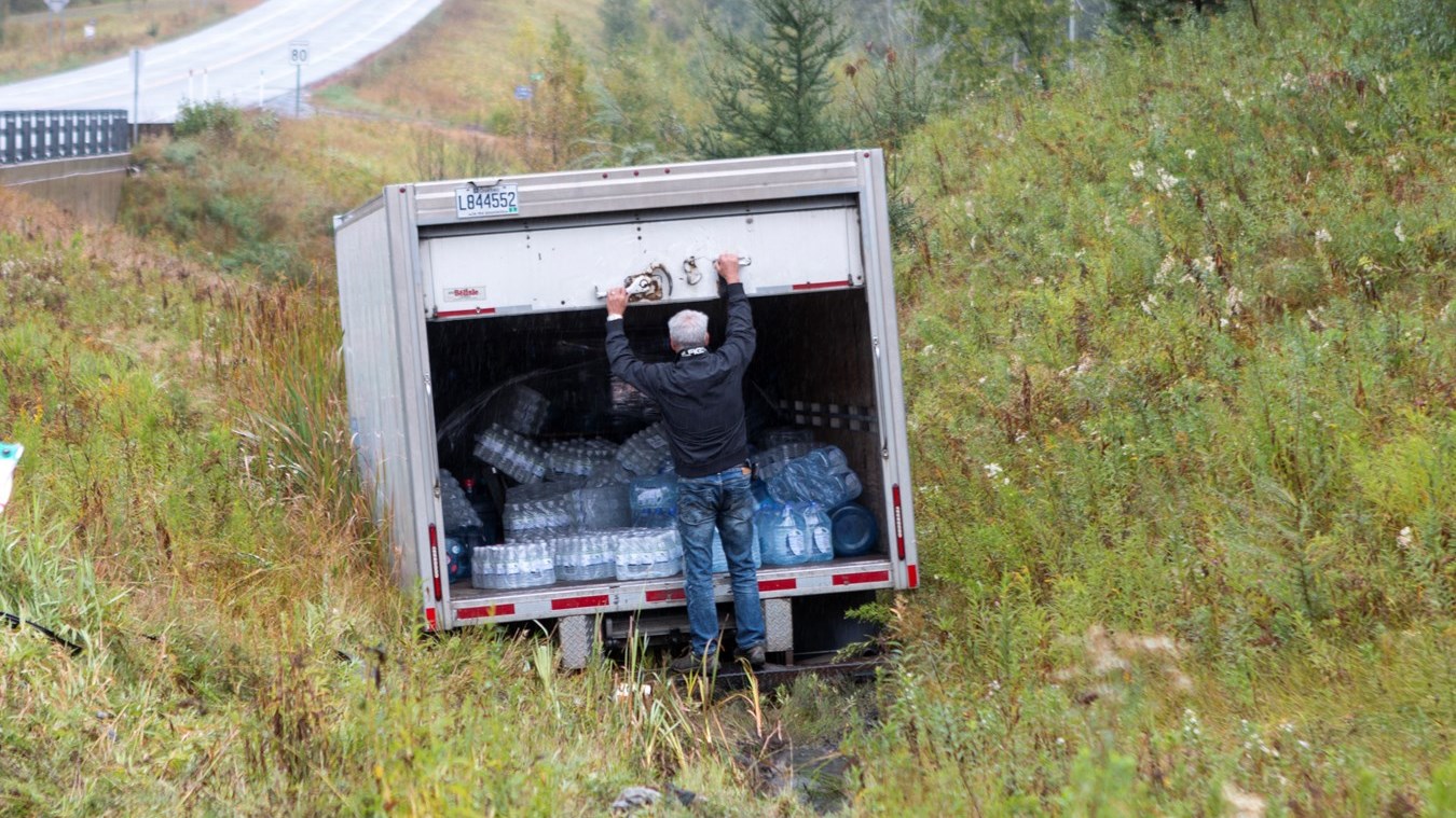 Collision entre un camion et un VUS à Beauceville