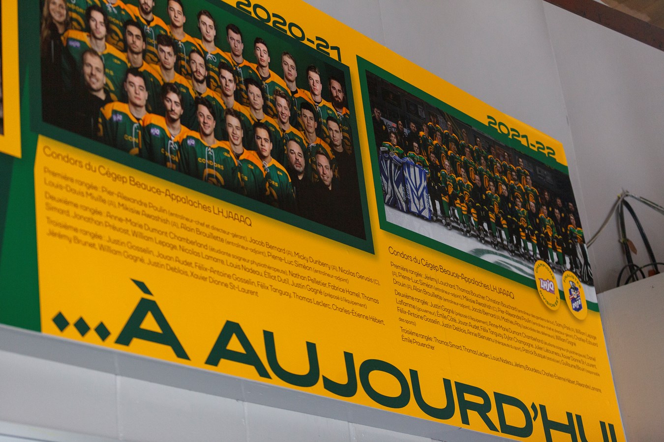 Une murale des anciens Condors inaugurée au Centre sportif Lacroix-Dutil