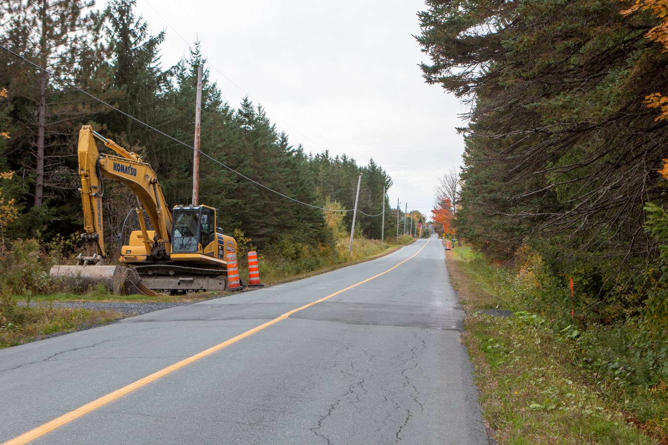 Travaux de réfection du rang Sainte-Éveline à compter de ce matin