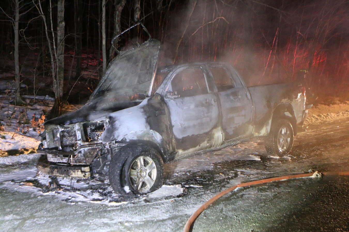Un véhicule s'enflamme à Saint-Clotilde-de-Beauce