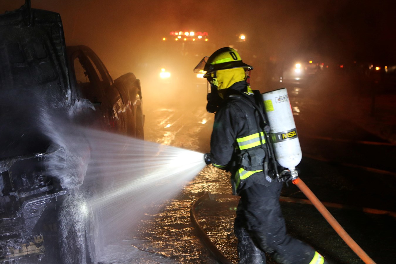 Un véhicule s'enflamme à Saint-Clotilde-de-Beauce