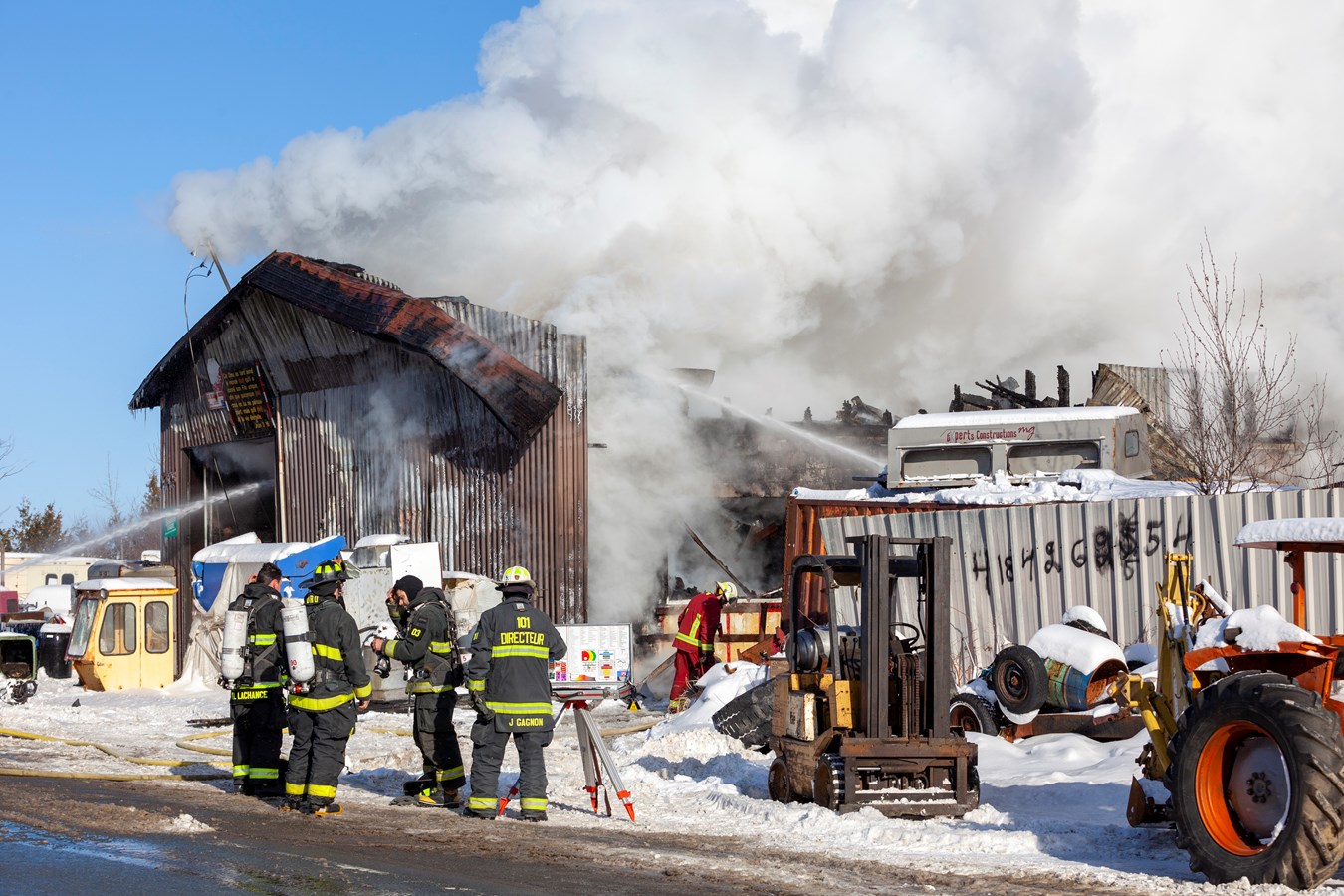 Un garage de Saint-Frédéric complètement détruit par le feu