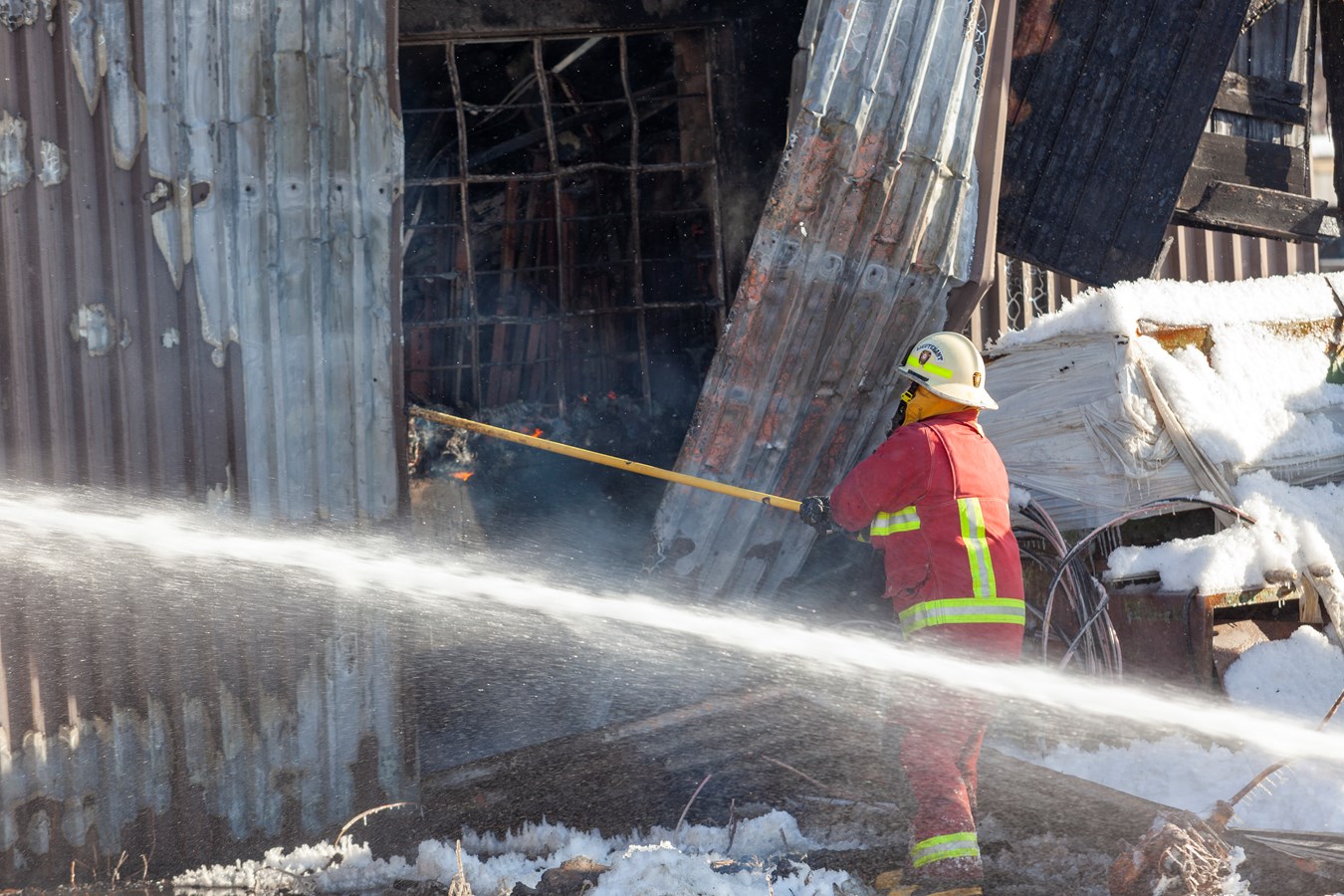 Un garage de Saint-Frédéric complètement détruit par le feu