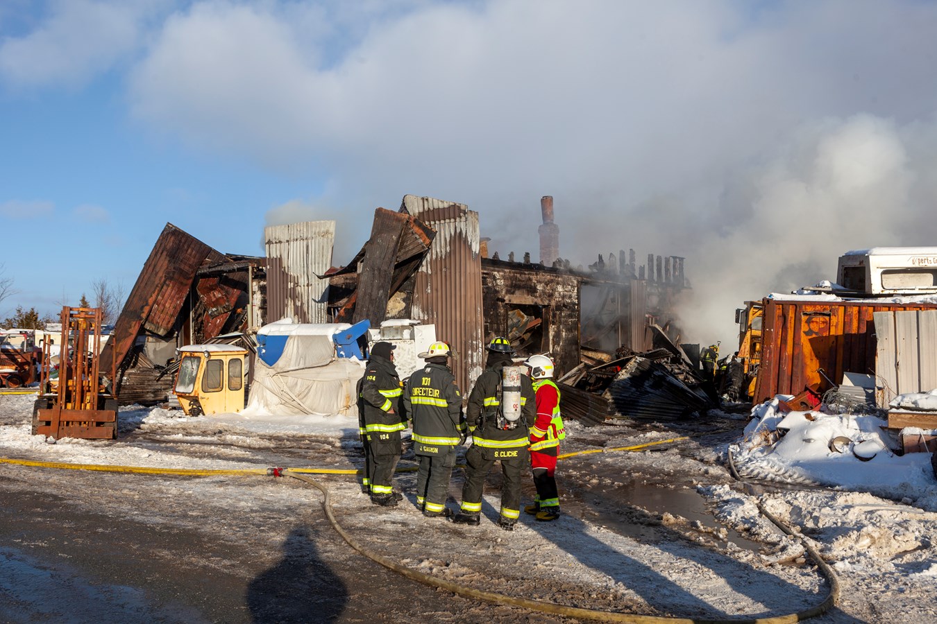 Un garage de Saint-Frédéric complètement détruit par le feu