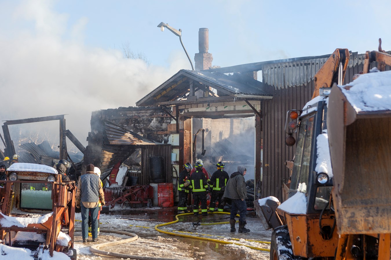 Un garage de Saint-Frédéric complètement détruit par le feu