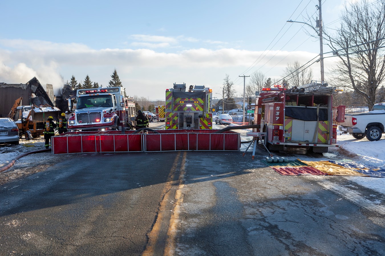 Un garage de Saint-Frédéric complètement détruit par le feu