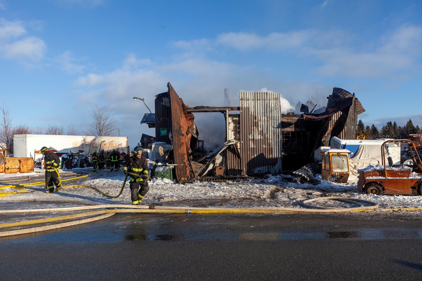 Un garage de Saint-Frédéric complètement détruit par le feu