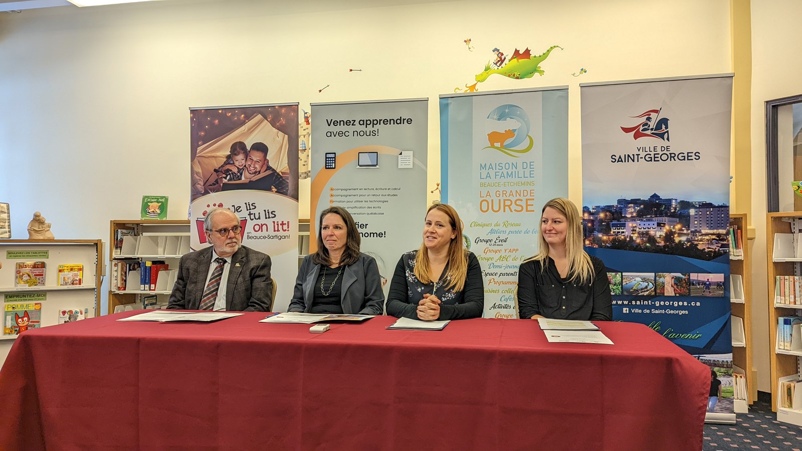 Claude Morin, Marie Tanguay, Annie Poulin et Bianca Lessard