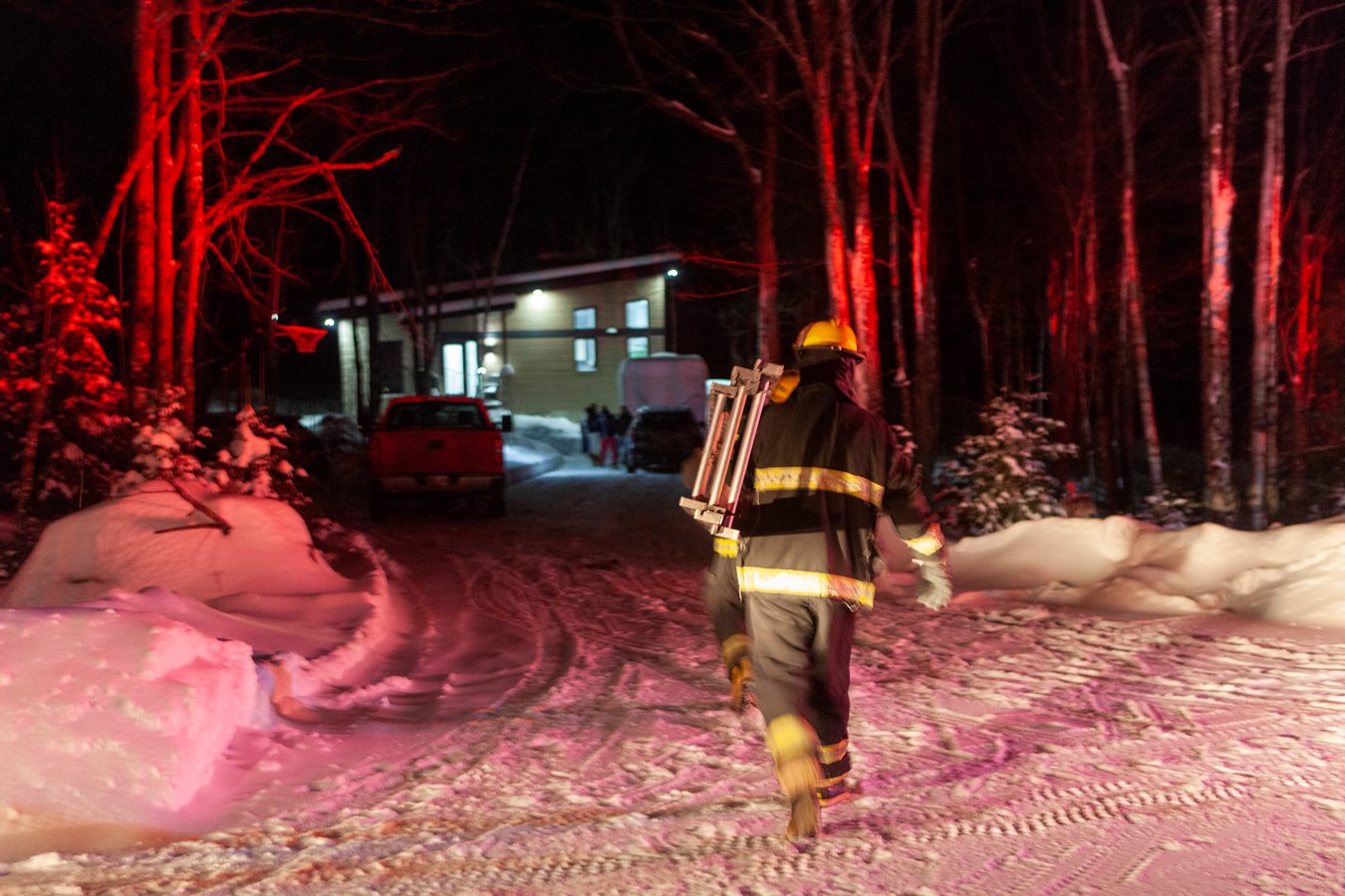 Feu de cheminée à Saint-Alfred