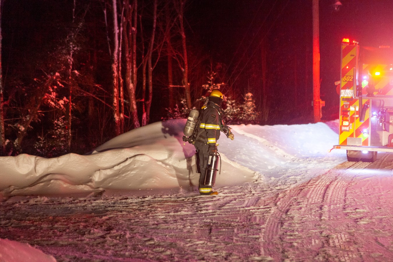 Feu de cheminée à Saint-Alfred