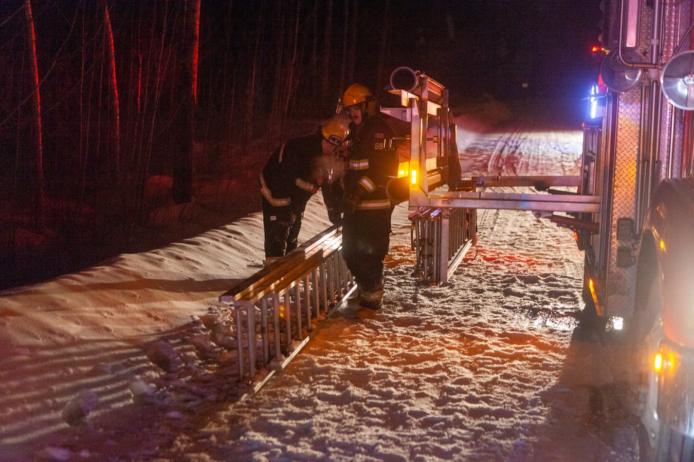Feu de cheminée à Saint-Alfred