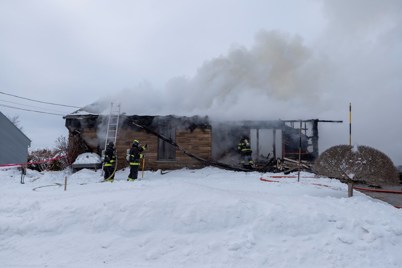 Une résidence détruite par un incendie à Sainte-Marguerite