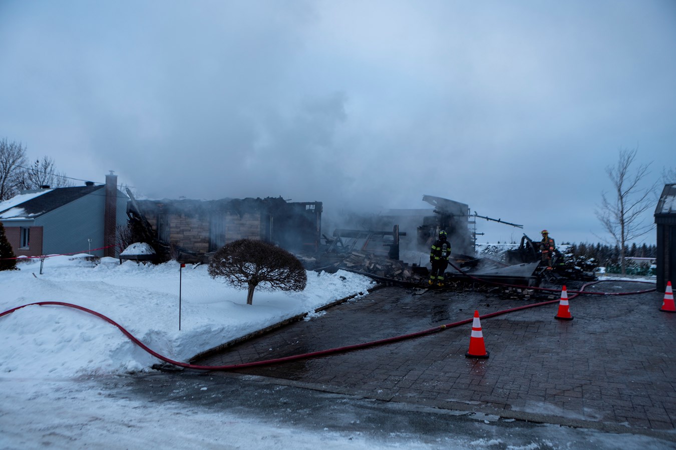 Une résidence détruite par un incendie à Sainte-Marguerite