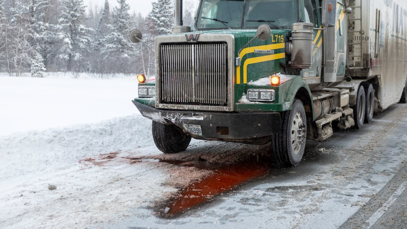 Accident entre un camion et une voiture à Saint-Prosper ce matin
