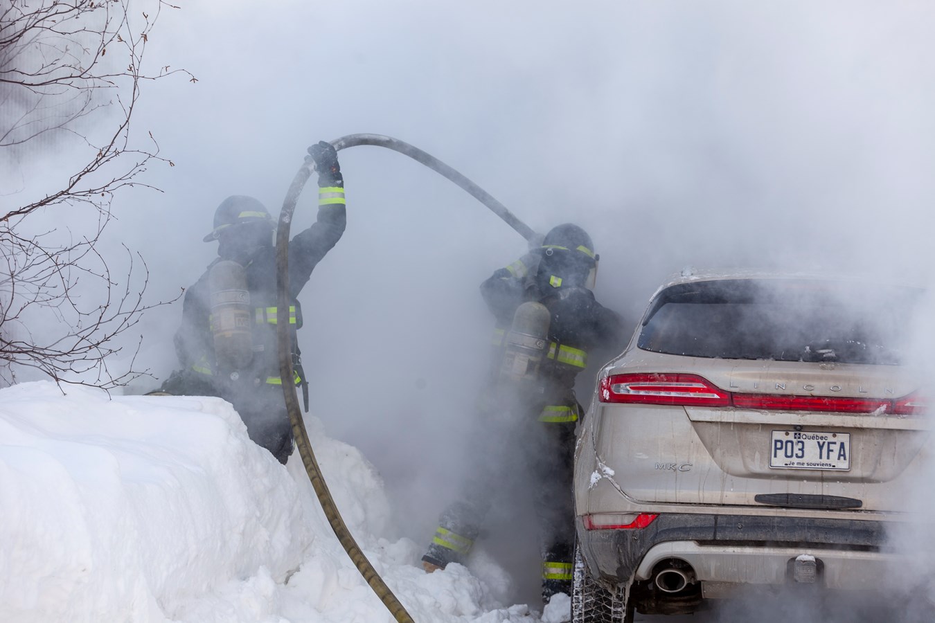 Feu de véhicule à Saint-Georges: les dommages sont limités