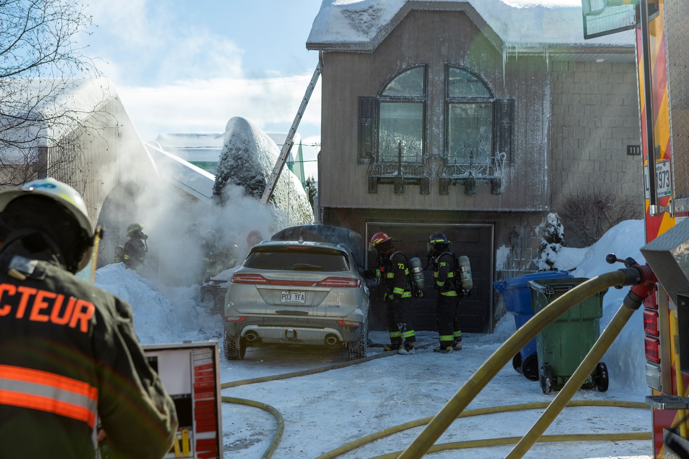 Feu de véhicule à Saint-Georges: les dommages sont limités
