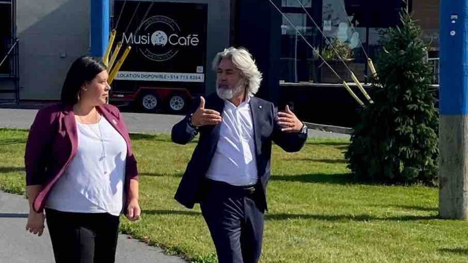 Julie Morin, mairesse de Lac-Mégantic et Pablo Rodriguez, Ministre des Transports du Canada