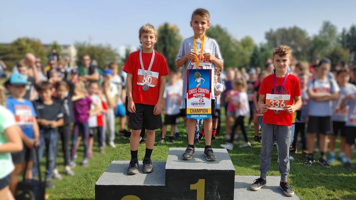 Podium novice masculin 3e année