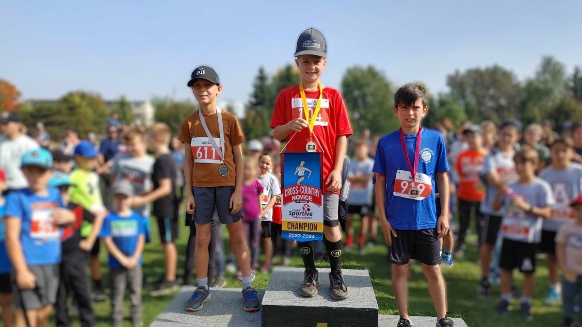 Podium novice masculin 4e année