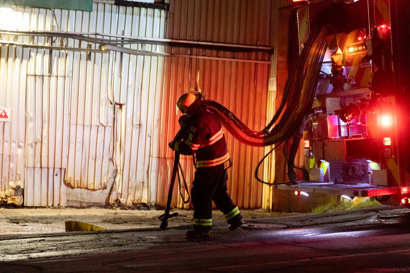 Feu d'industrie chez Royal Mat à Beauceville