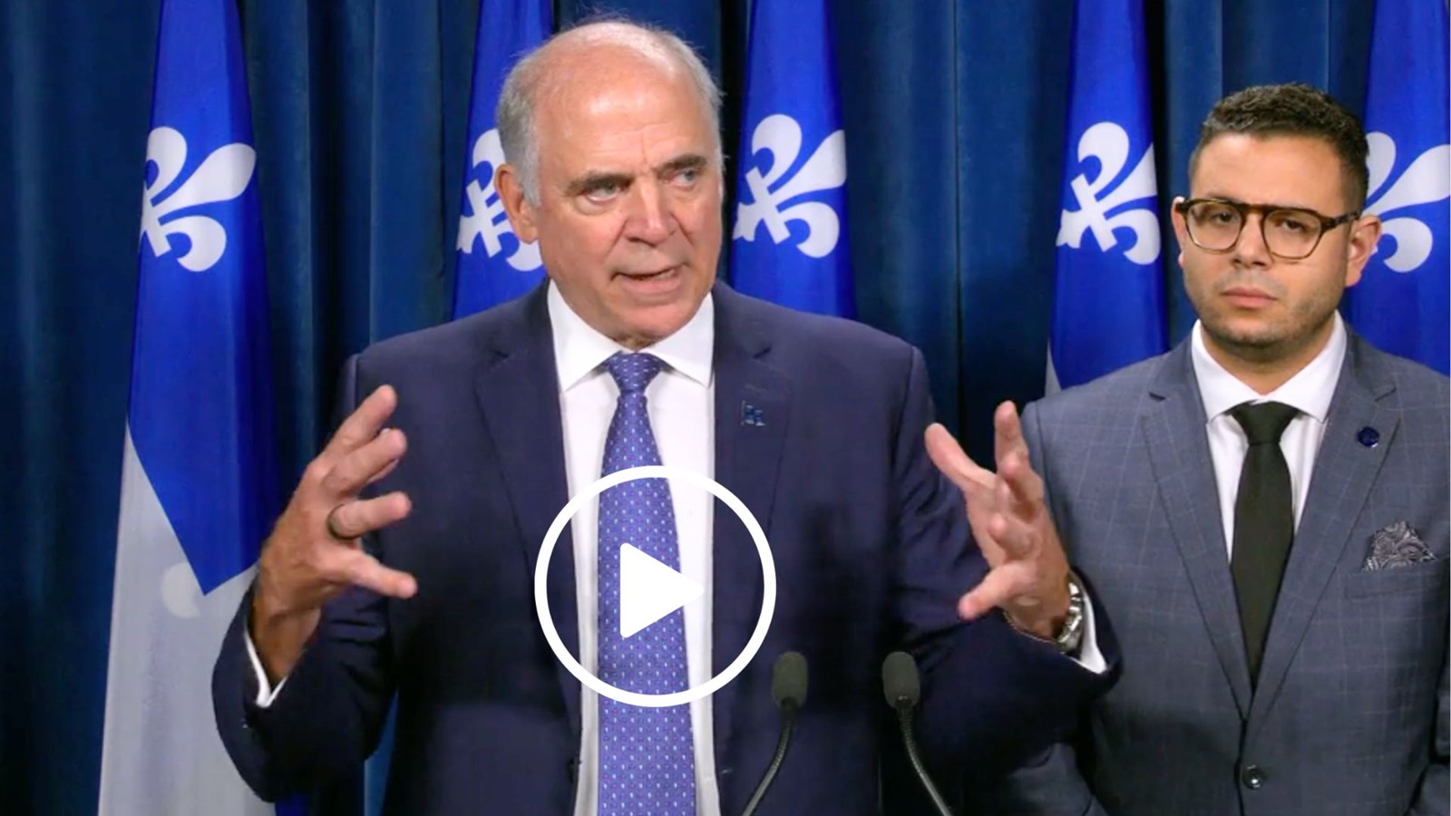 Point de presse de Pierre Fitzgibbon, ministre de l’Économie, de l’Innovation et de l’Énergie, et Samuel Poulin, député de Beauce-Sud
