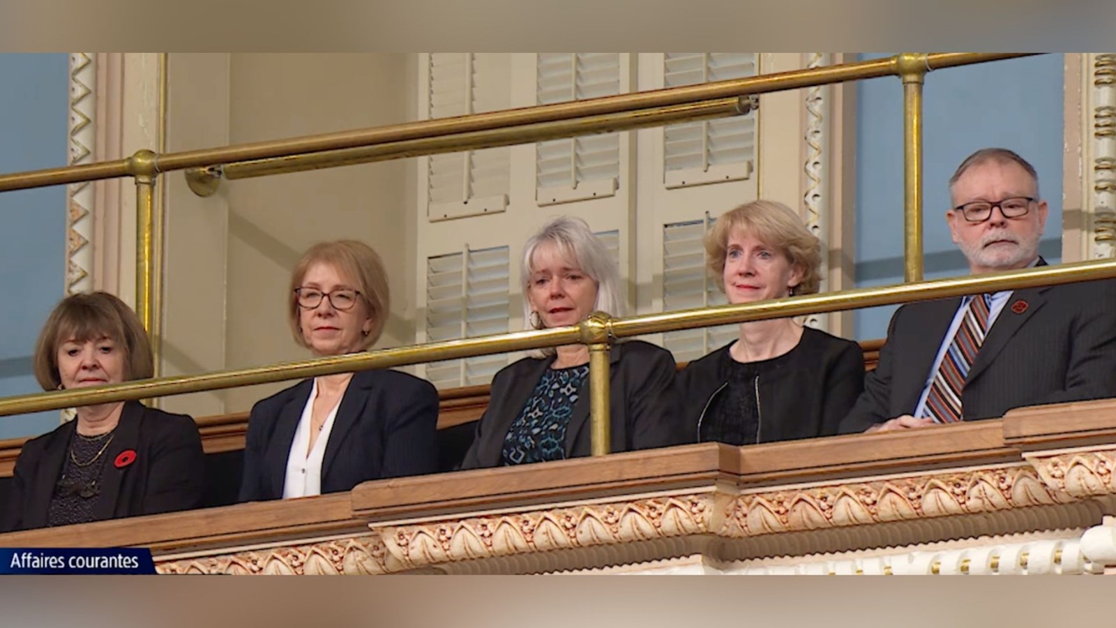 Des membres de la famille de Fabien Roy ont assisté à l'hommage à partir de la tribune des invités de l'Assemblée nationale du Québec.