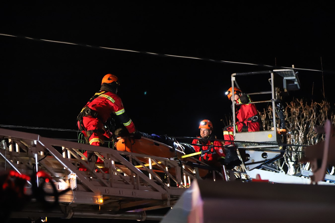 Sauvetage dans une nacelle à Beauceville