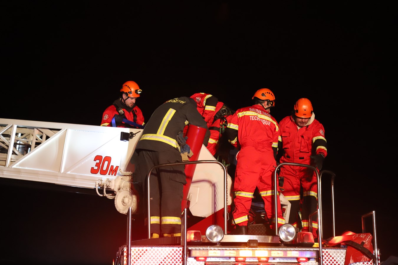 Sauvetage dans une nacelle à Beauceville
