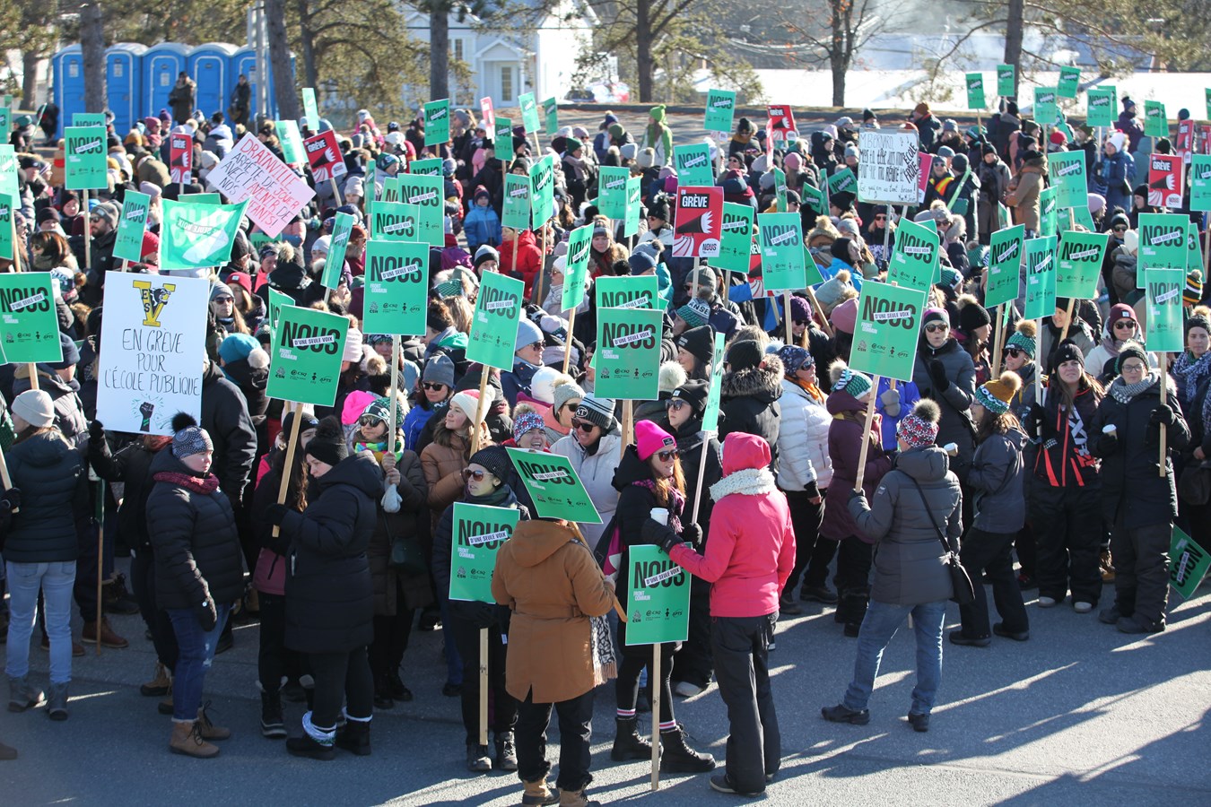 Le Front Commun lance sa grève de trois jours à Saint-Georges