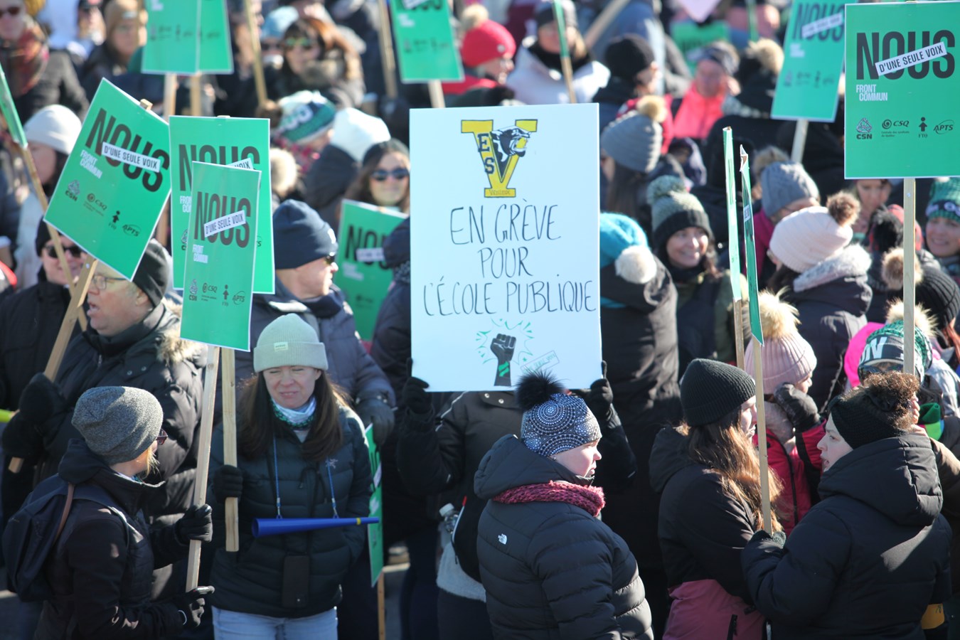 Le Front Commun lance sa grève de trois jours à Saint-Georges