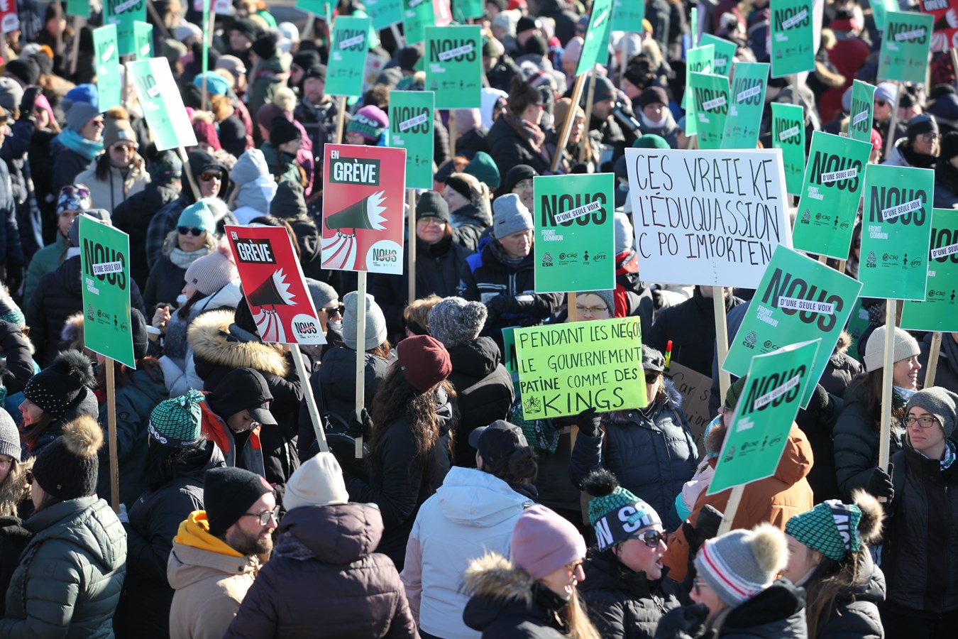 Le Front Commun lance sa grève de trois jours à Saint-Georges