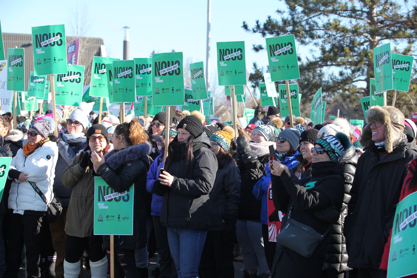 Le Front Commun lance sa grève de trois jours à Saint-Georges