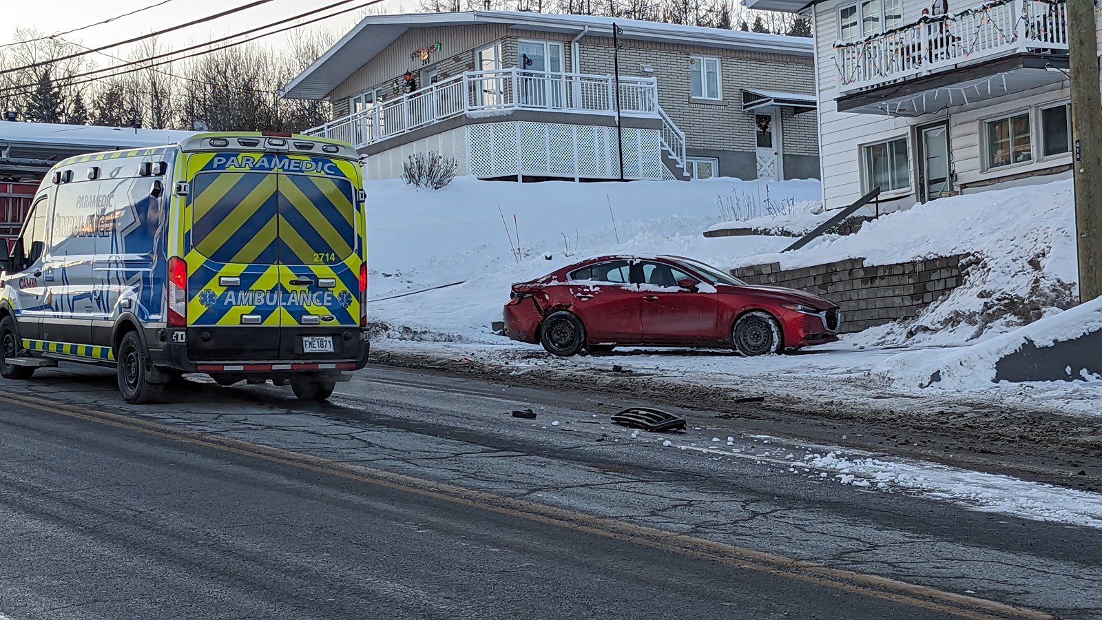 Beauceville: accident dans la côte d'hôpital 
