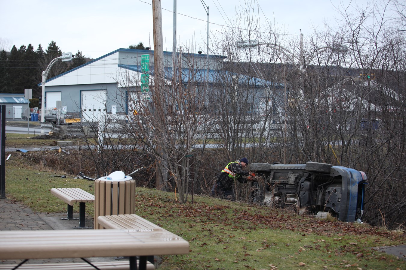 Une sortie de route fait un blessé à Saint-Georges