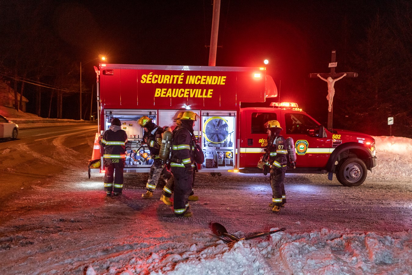 Un feu de cheminée à Beauceville et une collision à Saint-Georges