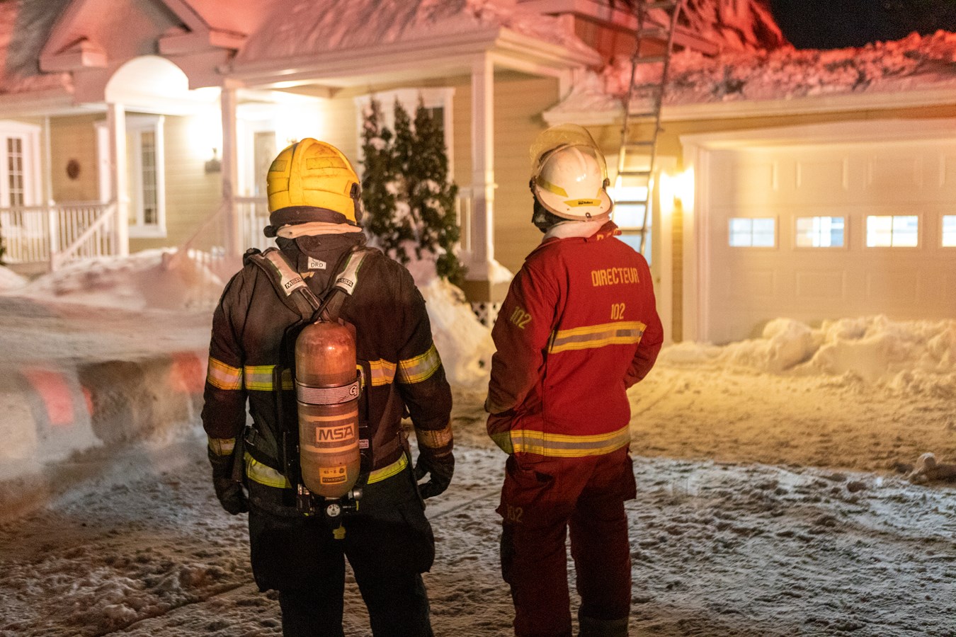 Un feu de cheminée à Beauceville et une collision à Saint-Georges