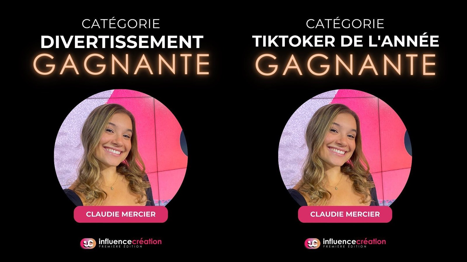 Claudie Mercier remporte deux prix au Gala InfluenceCréation